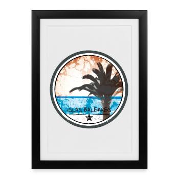 Islas Baleares - Affiche encadrée (27 × 37 cm) - noir - Devant
