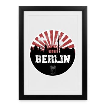 Berlin Skyline Home Game - Framed poster (27 × 37 cm) - black - Front