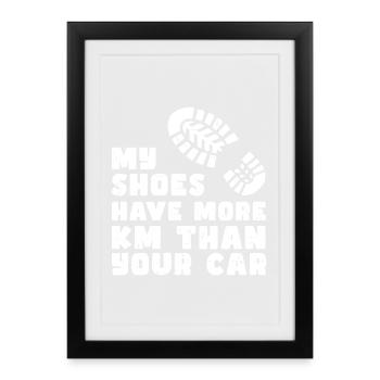 Hiking Statement Nature Experience Mountain Summit Tours - Framed poster (27 × 37 cm) - black - Front