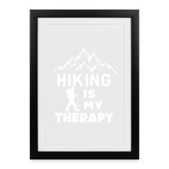 Randonneurs Randonnées Randonnée en montagne Déclaration Tours - Affiche encadrée (27 × 37 cm) - noir - Devant