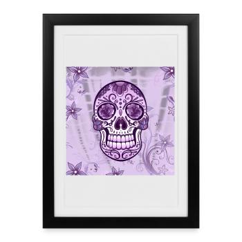 Totenkopf Totenschädel Crâne de sucre - Affiche encadrée (27 × 37 cm) - noir - Devant