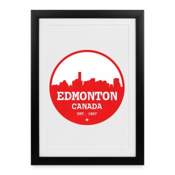 Cercle d’horizon d’Edmonton - Affiche encadrée (27 × 37 cm) - noir - Devant