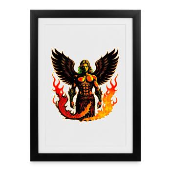 Des anges en feu - Affiche encadrée (27 × 37 cm) - noir - Devant