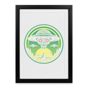 UFOLOGY - Affiche encadrée (27 × 37 cm) - noir - Devant