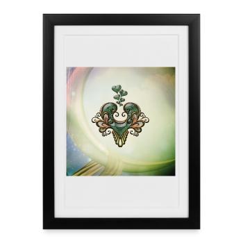 Merveilleux coeur élégant - Affiche encadrée (27 × 37 cm) - noir - Devant