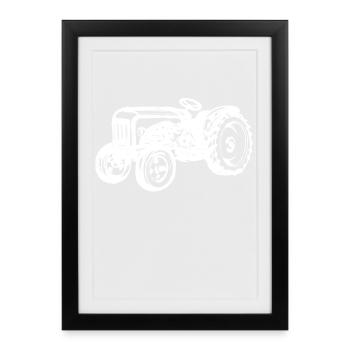 Machines agricoles Véhicule Tracteur agricole Pays Air - Affiche encadrée (27 × 37 cm) - noir - Devant