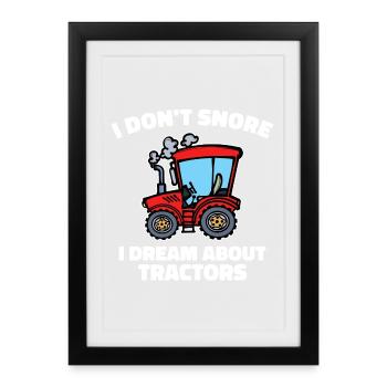 Biofarmer Vehicle Motor Vehicle Tractor Statement - Framed poster (27 × 37 cm) - black - Front