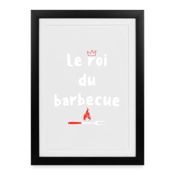 Le roi du barbecue - Affiche encadrée (27 × 37 cm) - noir - Devant
