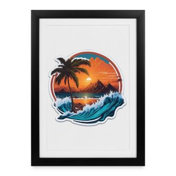 Sunset - Framed poster (27 × 37 cm) - black - Front