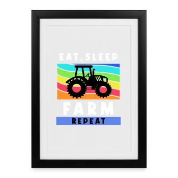 Déclaration sur les tracteurs agricoles agricoles - Affiche encadrée (27 × 37 cm) - noir - Devant