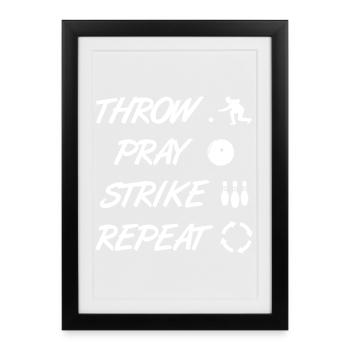 Bowler drôle - Affiche encadrée (27 × 37 cm) - noir - Devant