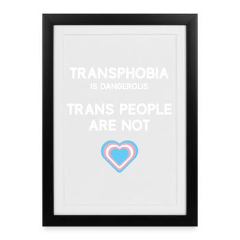 LGBT Pride Month - Trans People - Framed poster (27 × 37 cm) - black - Front