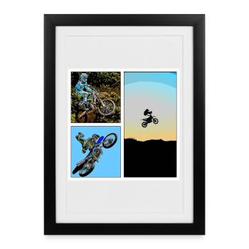 MOTOcross - Affiche encadrée (27 × 37 cm) - noir - Devant