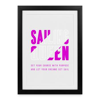 Sail Queen - Framed poster (27 × 37 cm) - black - Front