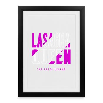 Lasagnas Queen - Framed poster (27 × 37 cm) - black - Front