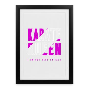 Reine du karaté - Affiche encadrée (27 × 37 cm) - noir - Devant