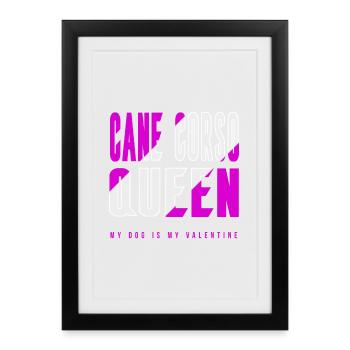 Cane Corso Queen - Framed poster (27 × 37 cm) - black - Front