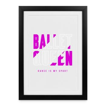 Reine du ballet - Affiche encadrée (27 × 37 cm) - noir - Devant