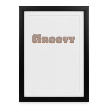 Groovy - Affiche encadrée (27 × 37 cm) - noir - Devant