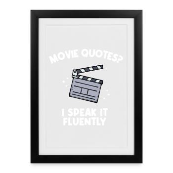Movie Night Statement Movies Cineast Theatre Movies - Affiche encadrée (27 × 37 cm) - noir - Devant