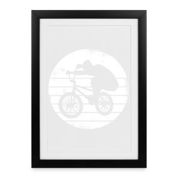 Cycliste BMX - Affiche encadrée (27 × 37 cm) - noir - Devant