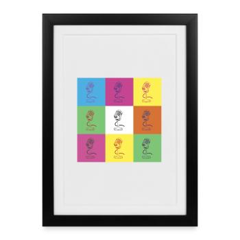 Microphone design - Framed poster (27 × 37 cm) - black - Front