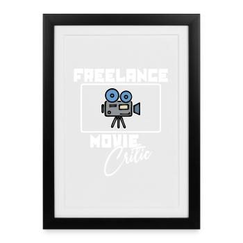 Cineaste Camera Movies Déclaration Cinéma Night Movies - Affiche encadrée (27 × 37 cm) - noir - Devant