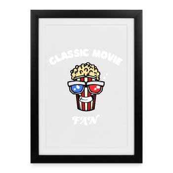 Théâtre Popcorn DVD Evening Movies Déclaration Cinéma - Affiche encadrée (27 × 37 cm) - noir - Devant