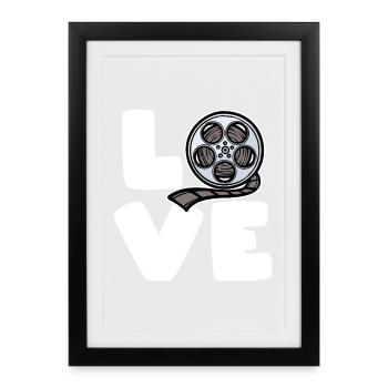 Films disant binge watching Streaming Films de cinéma - Affiche encadrée (27 × 37 cm) - noir - Devant