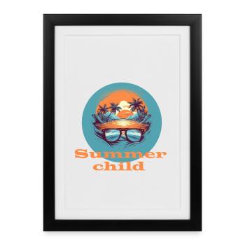 Summer child - Framed poster (27 × 37 cm) - black - Front