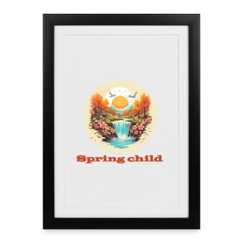 Spring child - Framed poster (27 × 37 cm) - black - Front