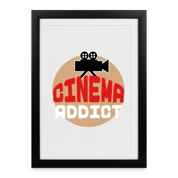 Cinématographie, Déclaration, Films, Théâtre, Série de soirées cinéma - Affiche encadrée (27 × 37 cm) - noir - Devant