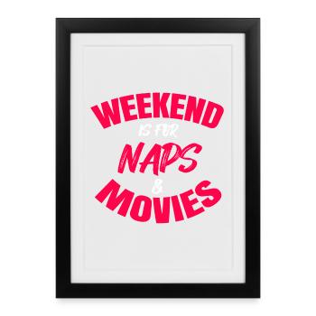 Movies Streaming Theatre Statement Cinema Night - Framed poster (27 × 37 cm) - black - Front