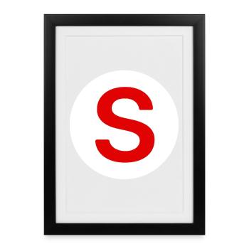Car, senior on board sticker - Framed poster (27 × 37 cm) - black - Front