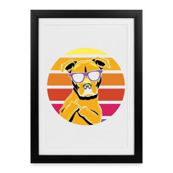 Sunhound Retro Shade - Framed poster (27 × 37 cm) - black - Front