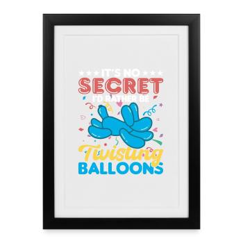 Balloon Twisting Design - Framed poster (27 × 37 cm) - black - Front