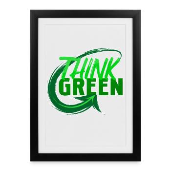 Environnement Déclaration de l’environnementaliste Terre Mère Nature - Affiche encadrée (27 × 37 cm) - noir - Devant