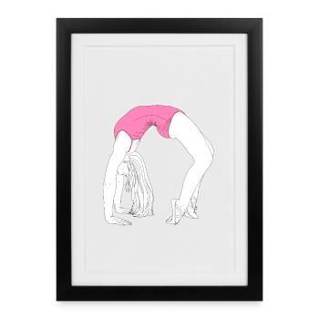 Pont de la danse acrobatique - Affiche encadrée (27 × 37 cm) - noir - Devant