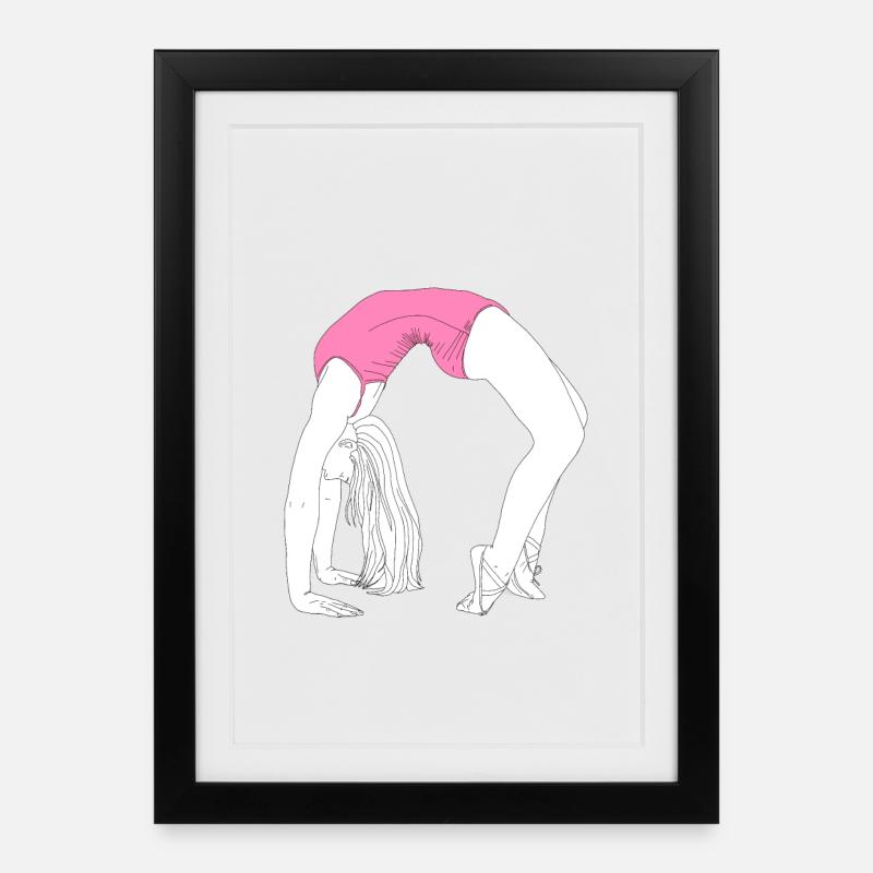 Brücke der Tanzakrobatik - Gerahmtes Poster (27 × 37 cm) - Schwarz
