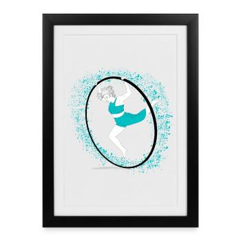 Roue Cyr - Affiche encadrée (27 × 37 cm) - noir - Devant