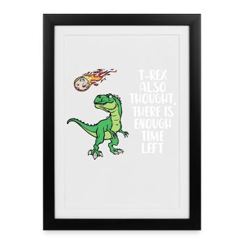 Déclaration sur les dommages environnementaux Terre Environnement Réchauffement climatique - Affiche encadrée (27 × 37 cm) - noir - Devant