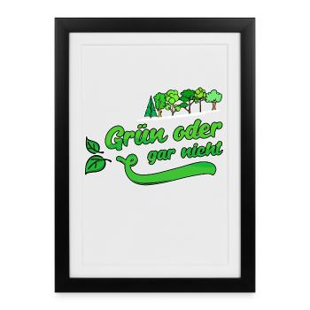 Baum Mutter Natur Umwelt Erde Umweltschutz Planet - Gerahmtes Poster (27 × 37 cm) - Schwarz - Vorne
