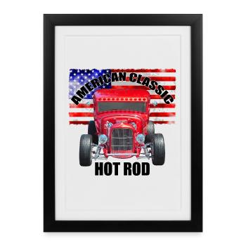 American Classic Hot Rod R6Z - Affiche encadrée (27 × 37 cm) - noir - Devant