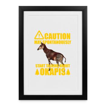 Okapi the Forest Whisperer - Framed poster (27 × 37 cm) - black - Front