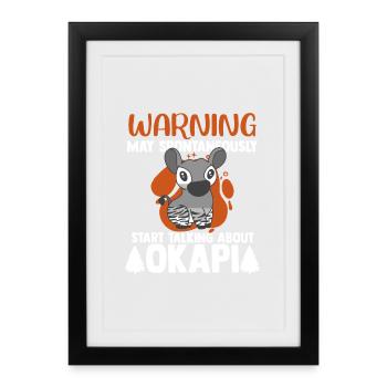 Okapi between forest and wilderness - Framed poster (27 × 37 cm) - black - Front