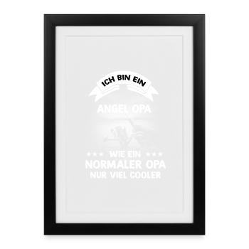 Angel Opa - Gerahmtes Poster (27 × 37 cm) - Schwarz - Vorne