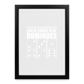 Conception de jeux Domino - Affiche encadrée (27 × 37 cm) - noir - Devant