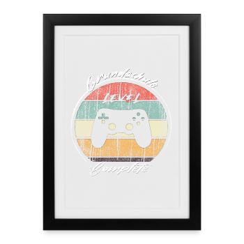 Elementary Level Complete Gamer - Framed poster (27 × 37 cm) - black - Front
