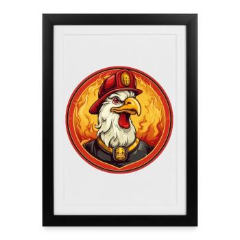 Hahn Fire Brigade - Framed poster (27 × 37 cm) - black - Front