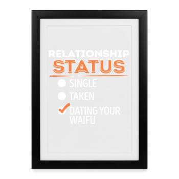 Anime Japon Mangastyle Déclaration Manga Animation - Affiche encadrée (27 × 37 cm) - noir - Devant